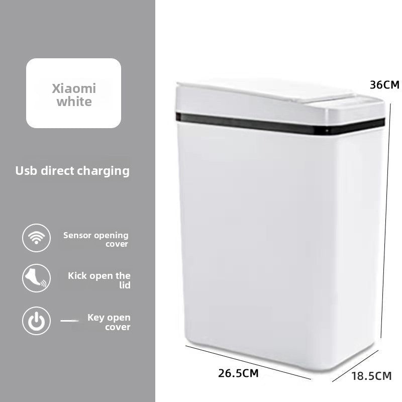Motion Sensor Smart Trash Can with Foot Pedal