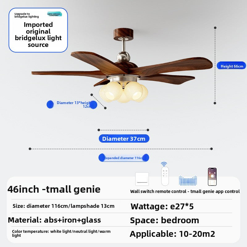 Vintage Style Ceiling Fan Light with Remote Control