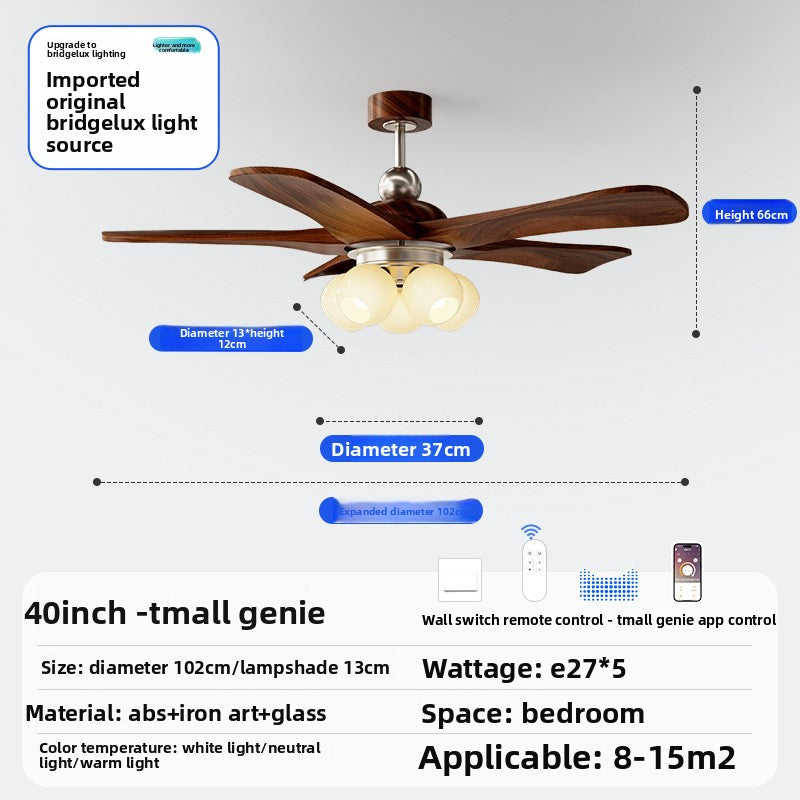 Vintage Style Ceiling Fan Light with Remote Control