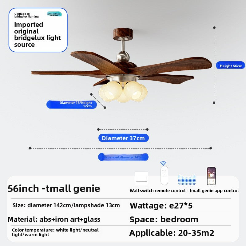 Vintage Style Ceiling Fan Light with Remote Control