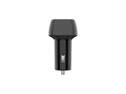 Techancy Carregador Deautomóvel48w  TC6432, Carregamento Rápido Pd3.0 De Porta Dupla Usb-A+Usb-C, Preto